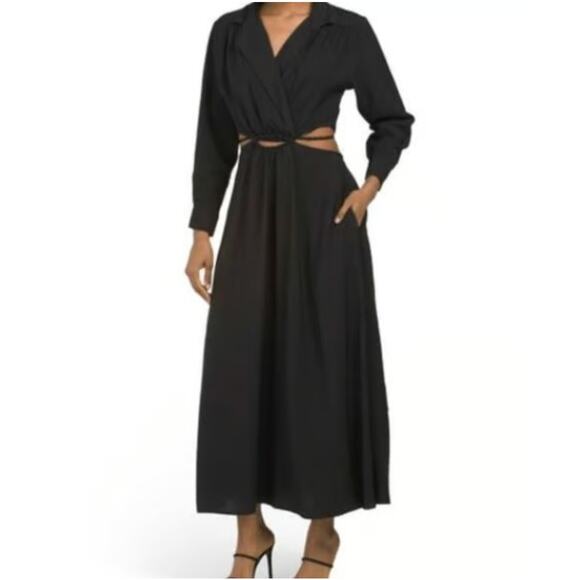 The Young Fabulous & Broke Black Open Back Maxi Dress Size Medium - Picture 2 of 14